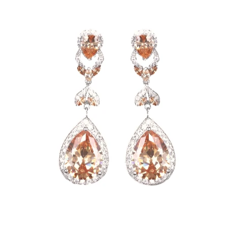 Luxe Champagne Chandelier Earrings