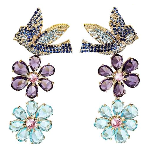 Flora Multicolor Fashion Bead Circular Drop Earrings