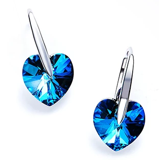 Swarovski Crystal Heart Earrings