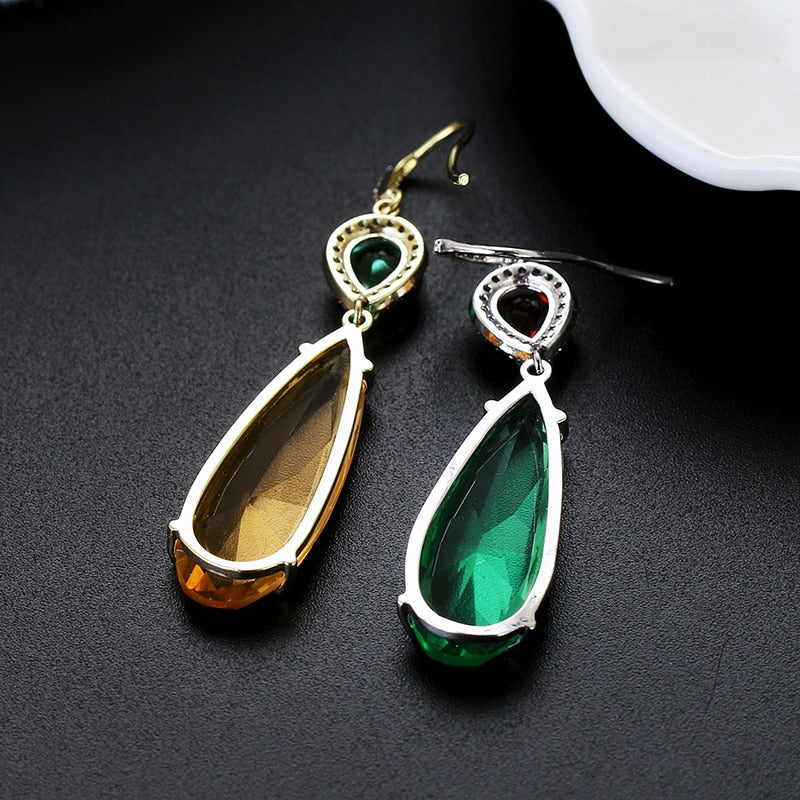 Luxe Teardrop Crystal Earrings