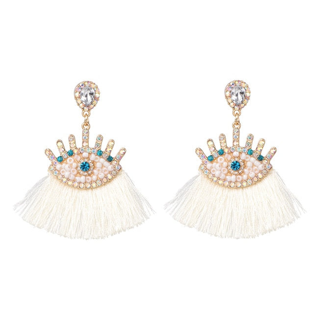 Magical Eyes Tassel  Drop Earrings