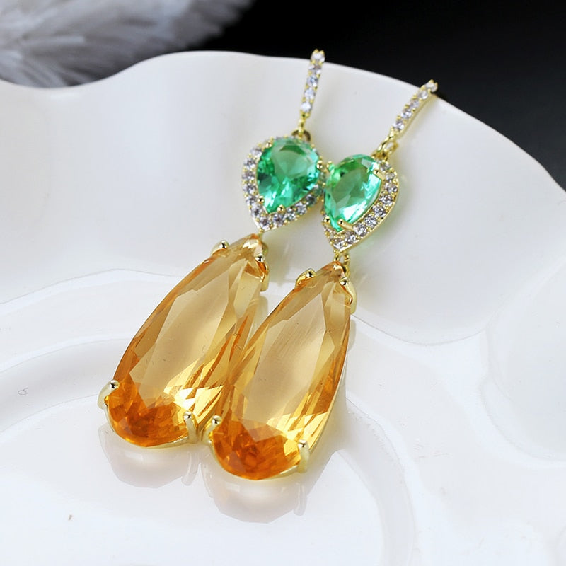 Luxe Teardrop Crystal Earrings