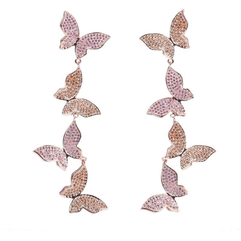 Buy Dew Drop Shape Pink Dangle Earrings Online. – Odette