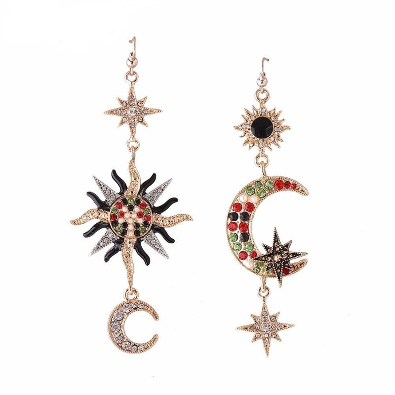 Macaw Hyperbole Multicolor Crystal Drop Earrings