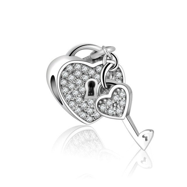 Key to Your Love Heart Charm