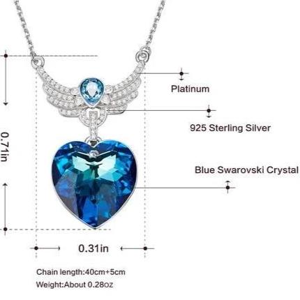 Swarovski Crystal Heart of Guardian Necklace Earrings Set